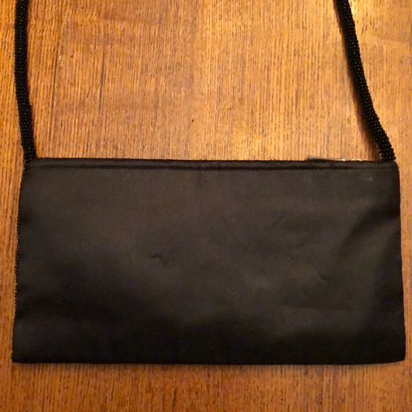 COPY - Satin Black Beaded evening bag - Picture 3 of 6